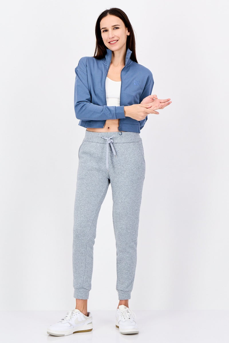 PUMA Women Sportswear Fit Long Sleeve Outdoor Cropped Sweatshirt, Slate Blue - Image 4